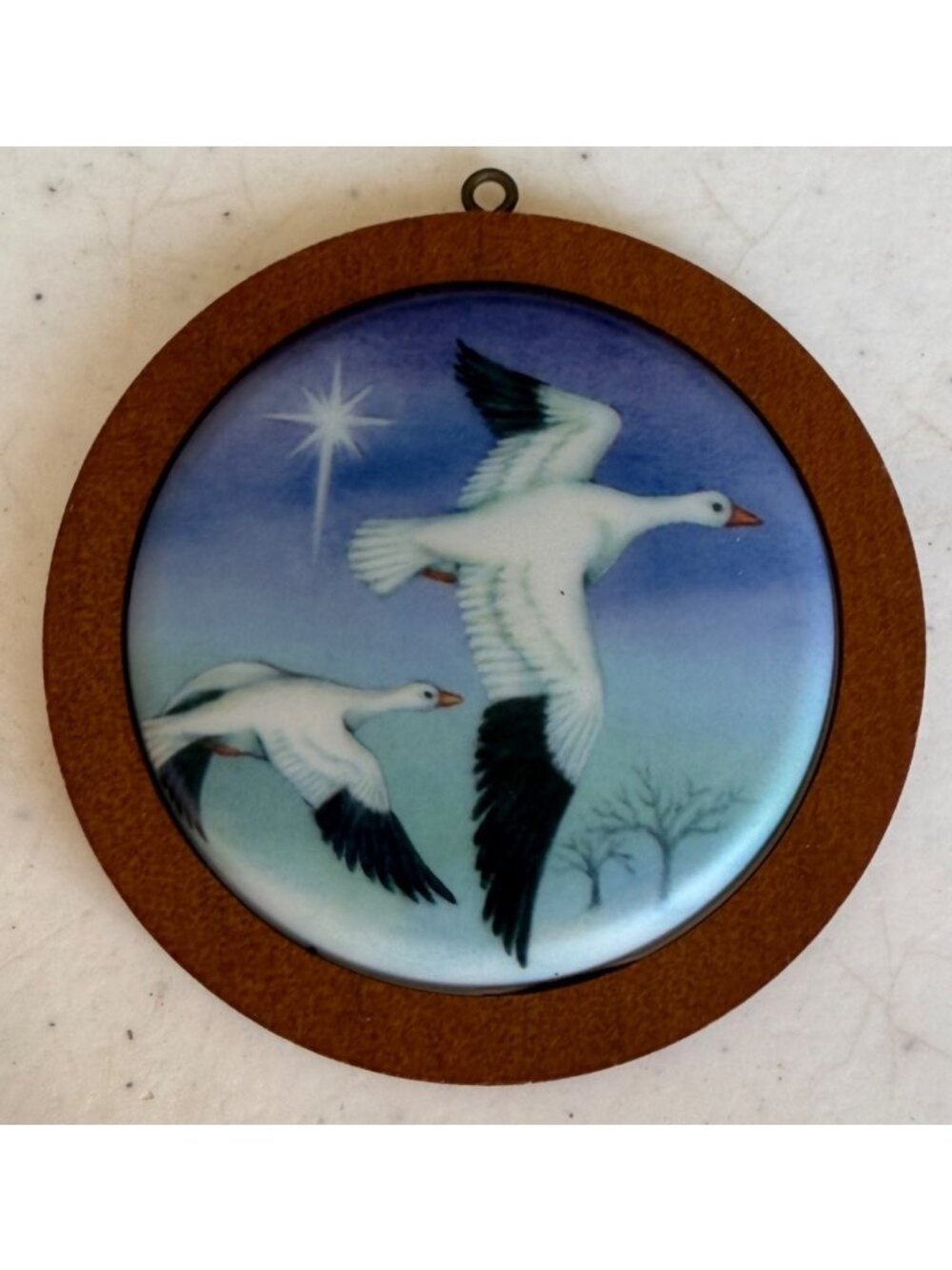 VINTAGE 1987 Snow Goose 6th In Series of Wildlife Collection Ornament 3" (READ)